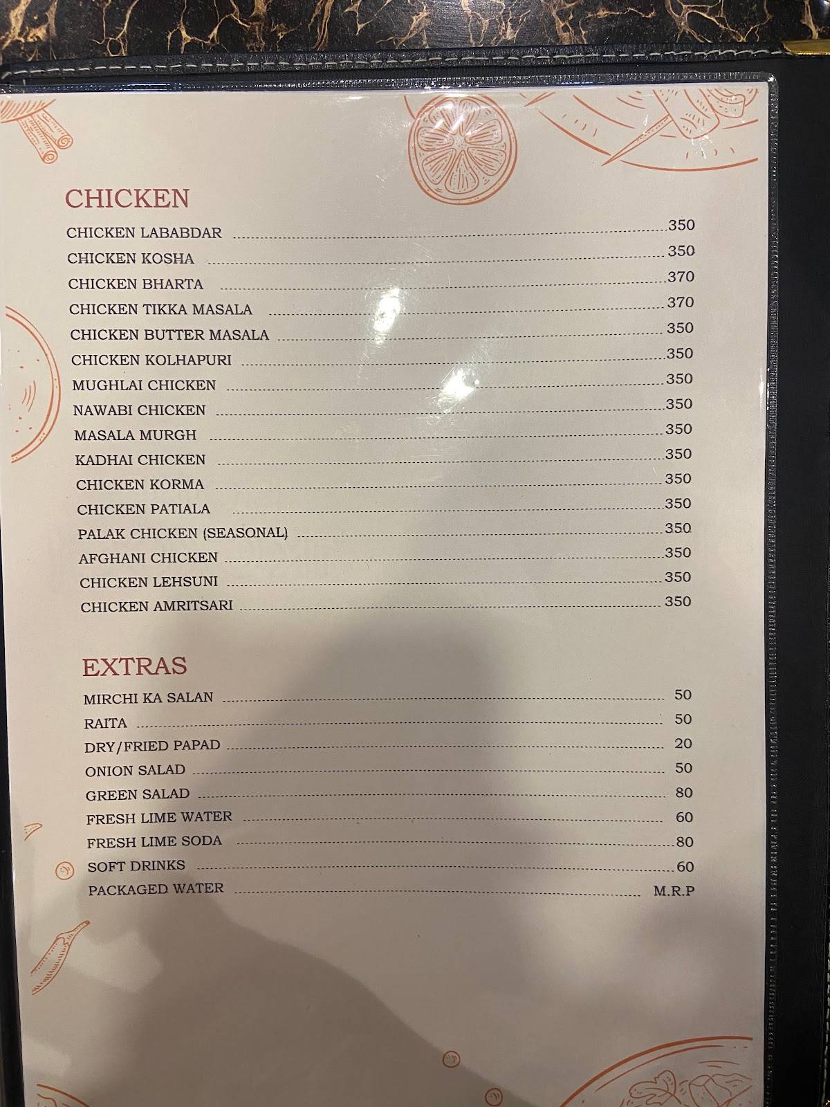 Centre Point Restaurant and Banquet Hall menu