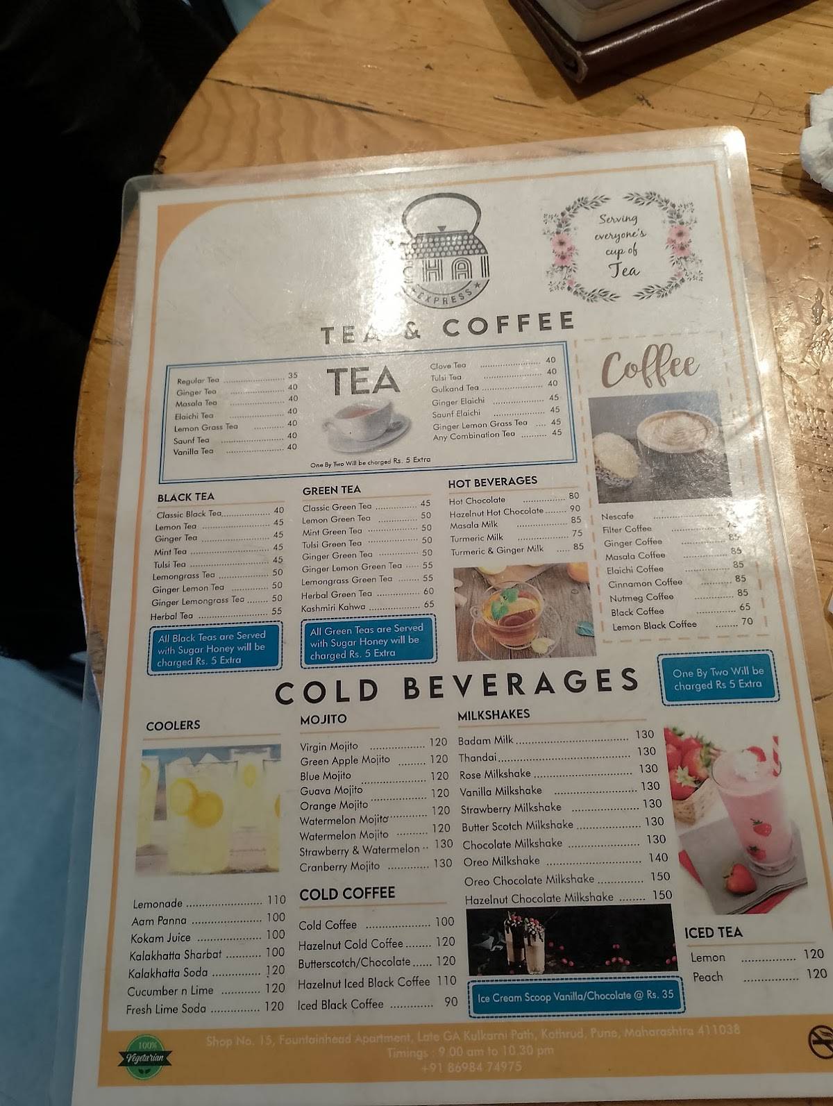 Chai Express - Karishma Kothrud menu