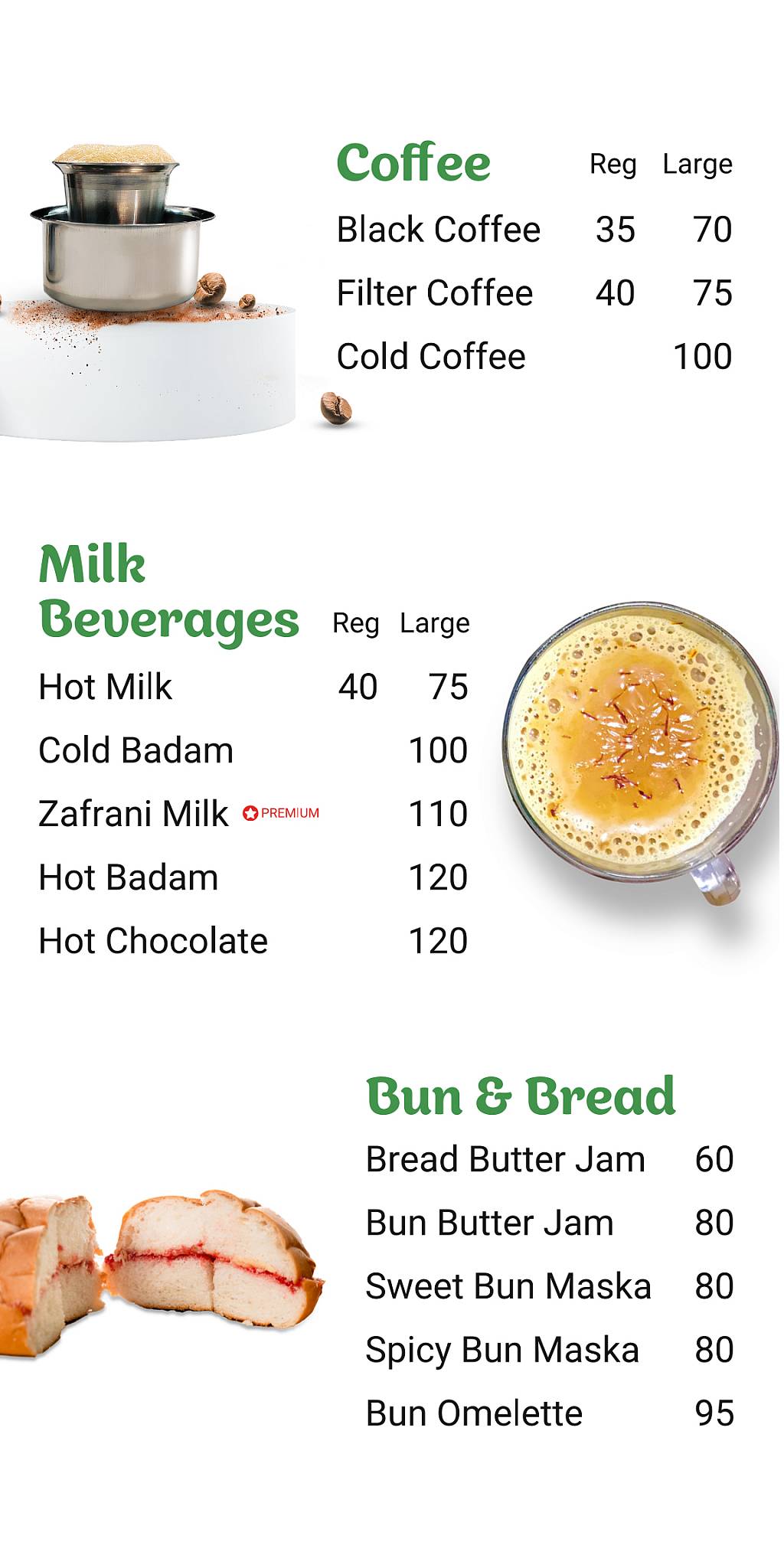 Chai Kings - Adyar menu