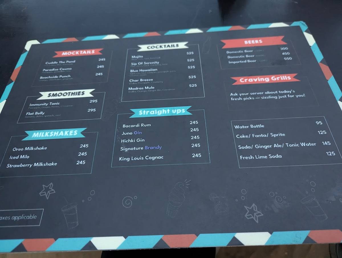 Char menu