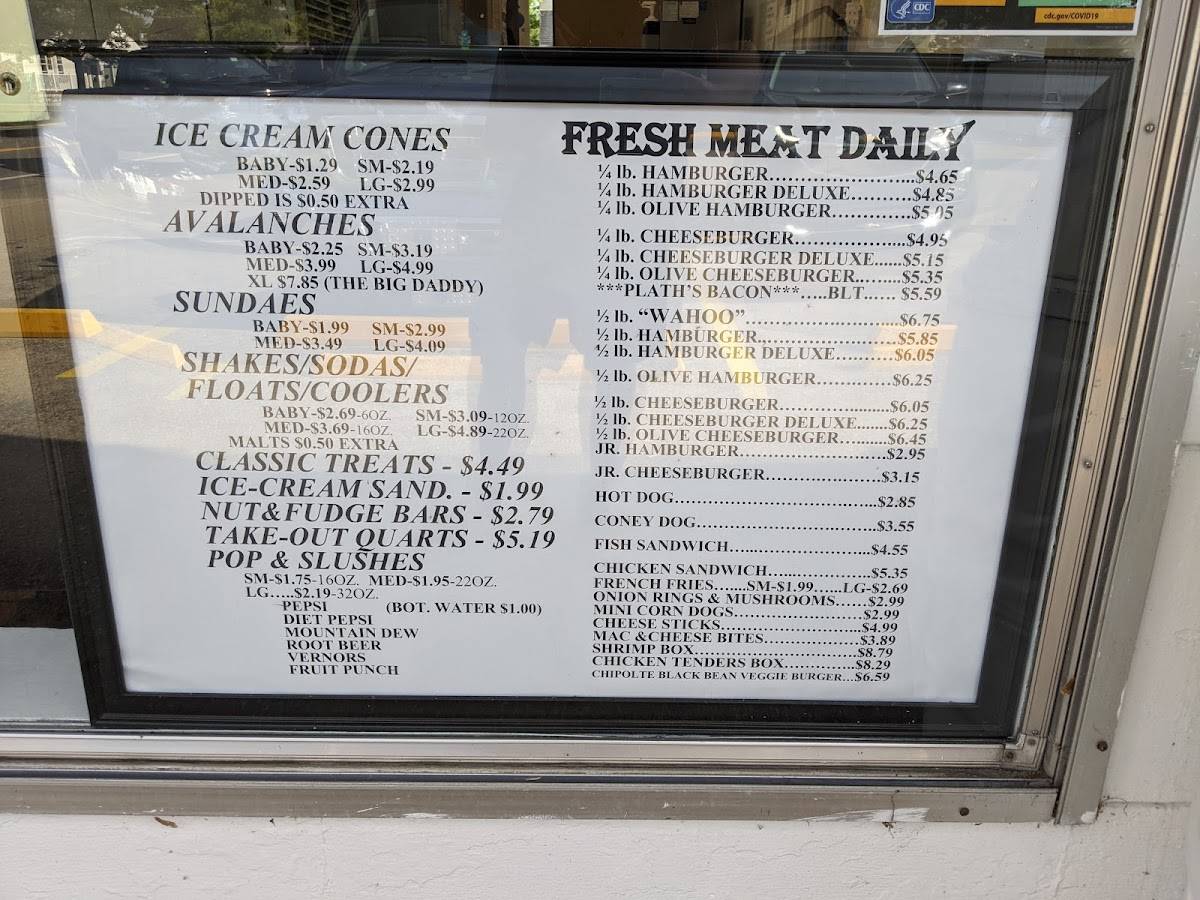 Menu at Charlevoix Dairy Grille, LLC restaurant, Charlevoix, Bridge St