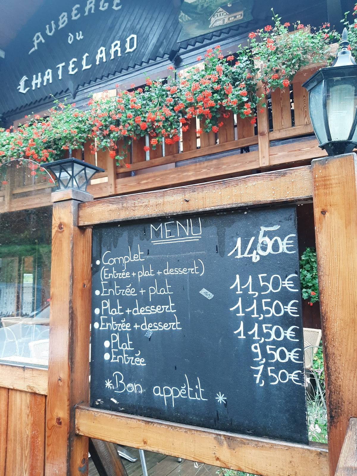 Menu de Chatelard