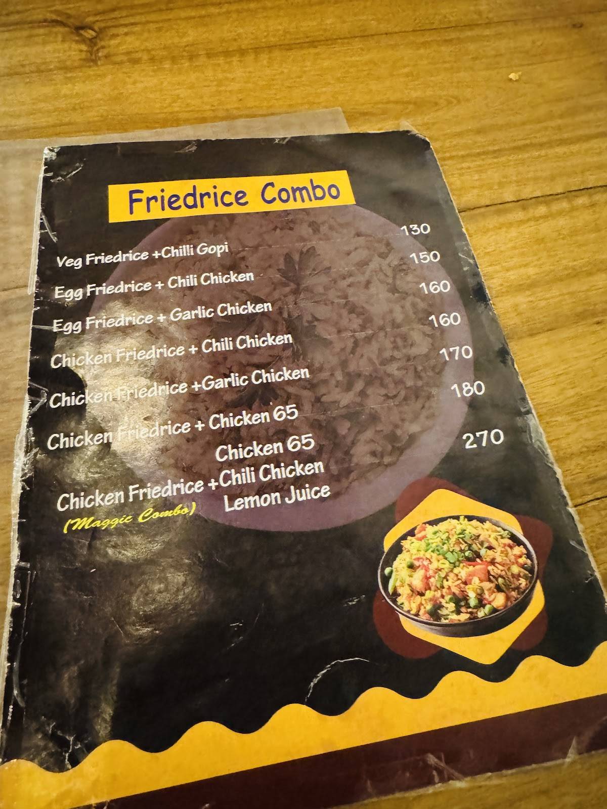 Che Live Shack menu