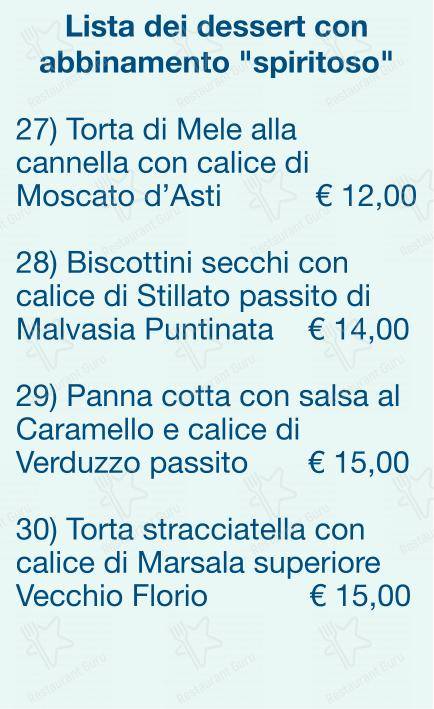 Checchino dal 1887 in Roma - Menu