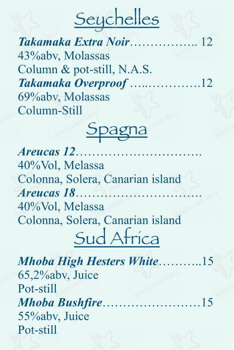 Menu di Checchino dal 1887 - Takeaway Menu