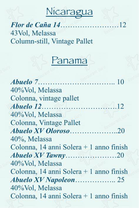 Menu di Checchino dal 1887 - Dinner Menu