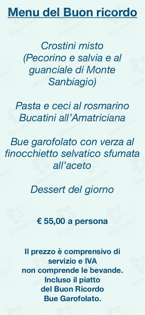 Checchino dal 1887 in Roma - Коктейльная карта