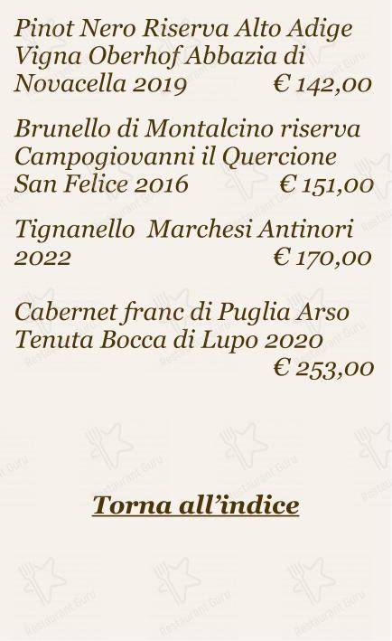 Checchino dal 1887 in Roma - 菜单