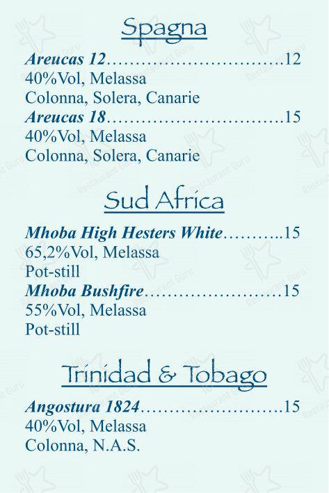 Dinner Menu per Checchino dal 1887 in Roma