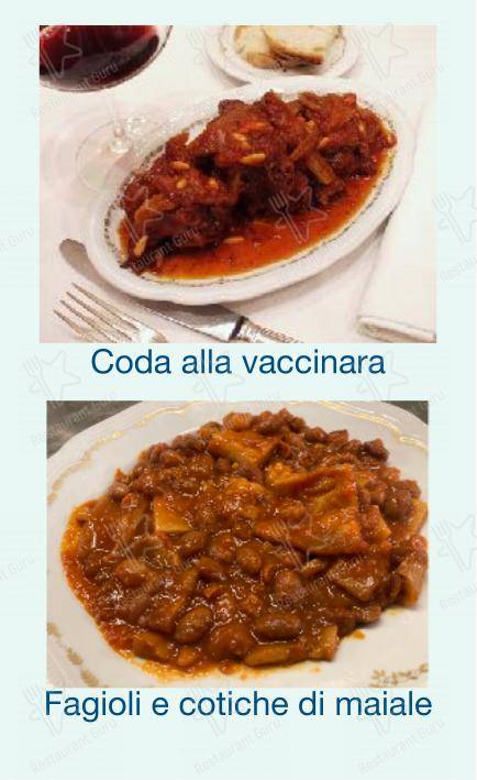 Menu di Checchino dal 1887 - Menu