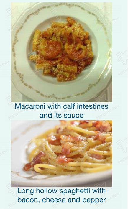 Menu bar per Checchino dal 1887 ristorante