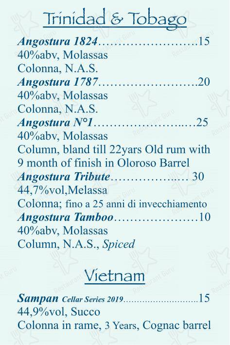Takeaway Menu per Checchino dal 1887 ristorante