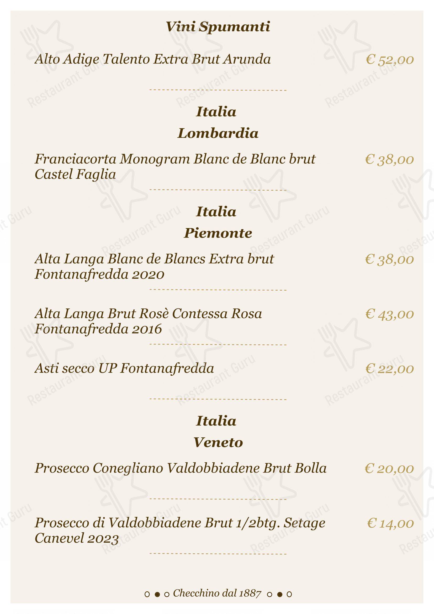 Checchino dal 1887 in Roma - Lunch Menu
