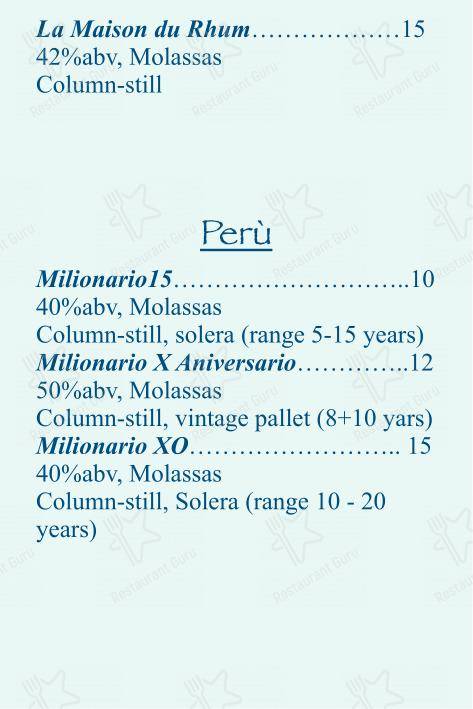 Takeaway Menu per Checchino dal 1887 in Roma