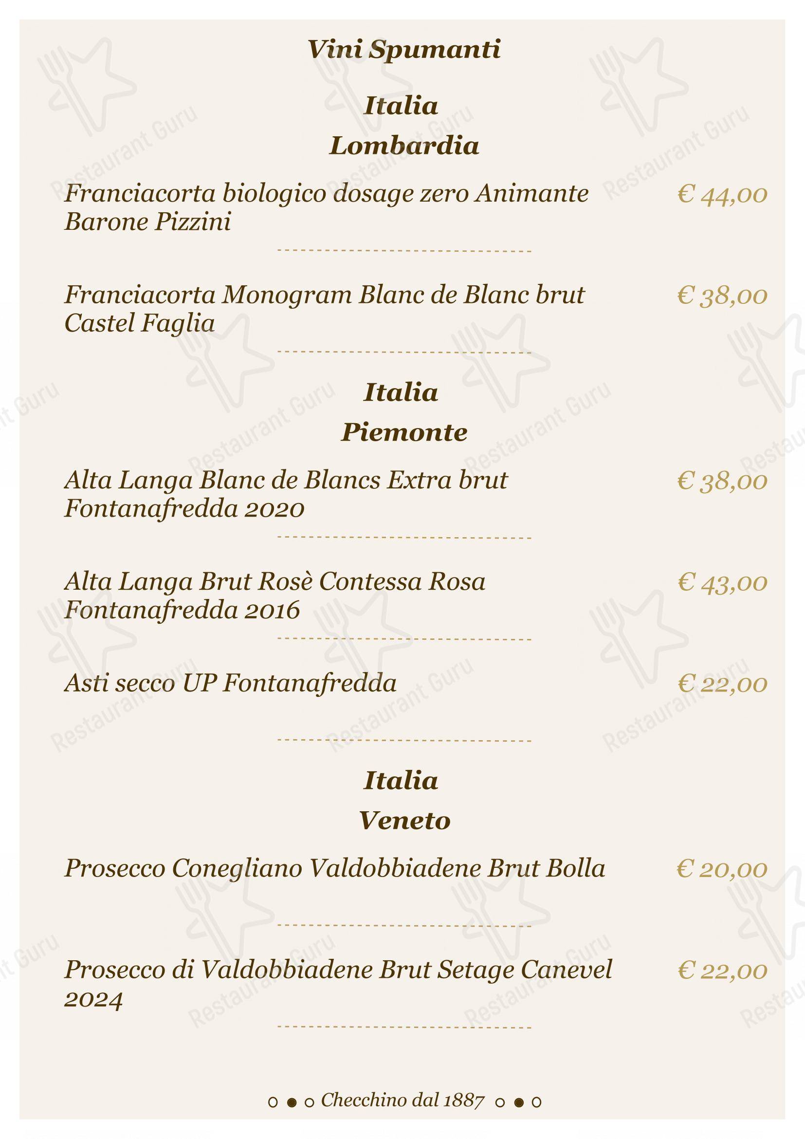 Lunch Menu per Checchino dal 1887 in Roma