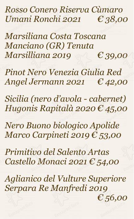 菜单 per Checchino dal 1887 in Roma
