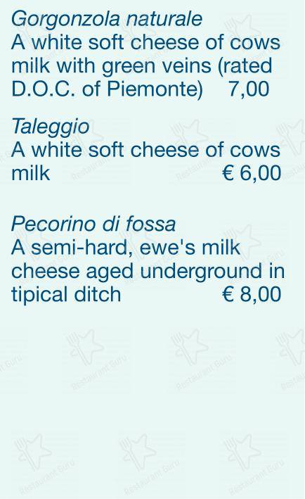 Checchino dal 1887 in Roma - Menu bar