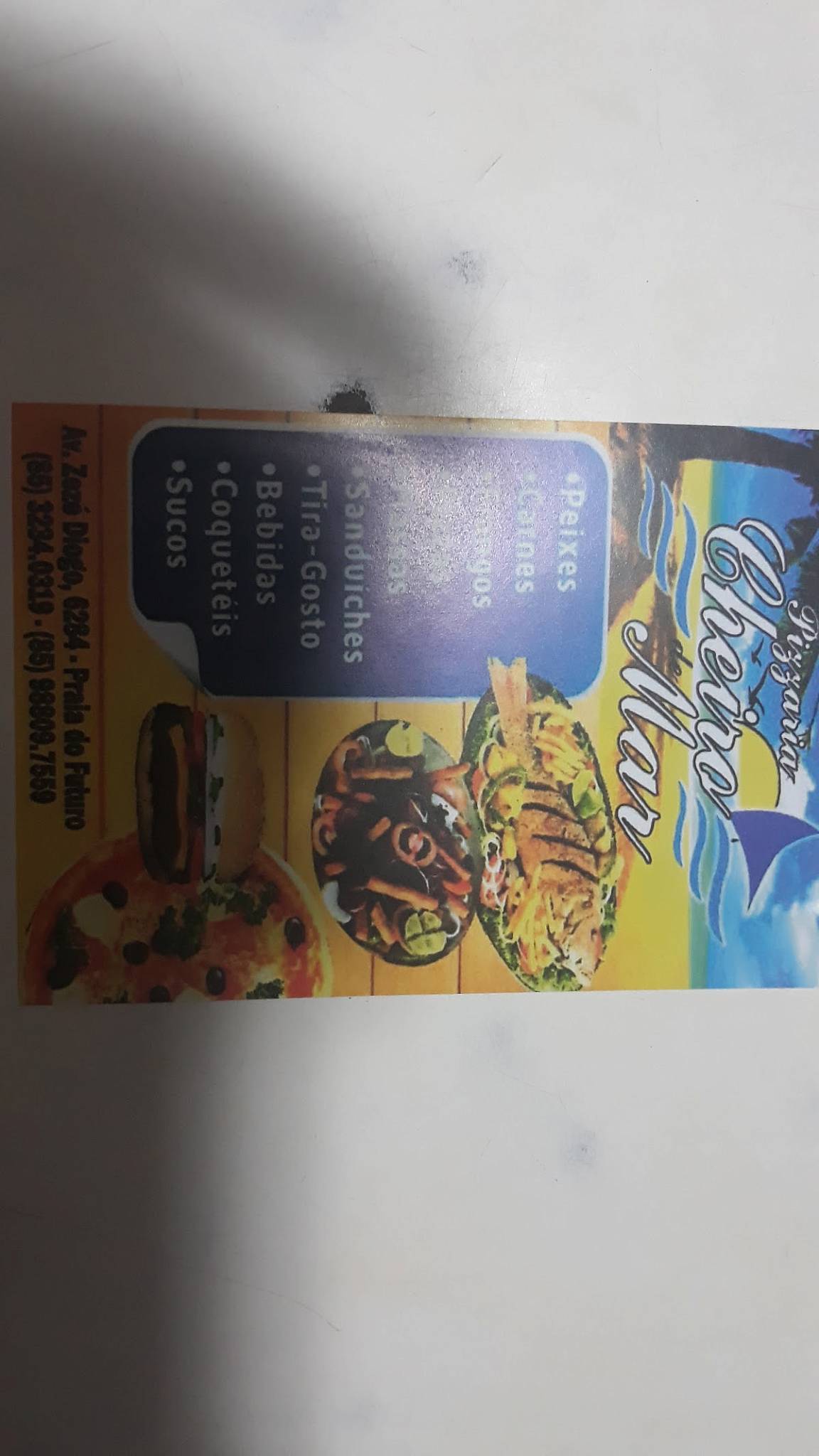 Restaurante e Pizzaria Cheiro do Mar cardápio