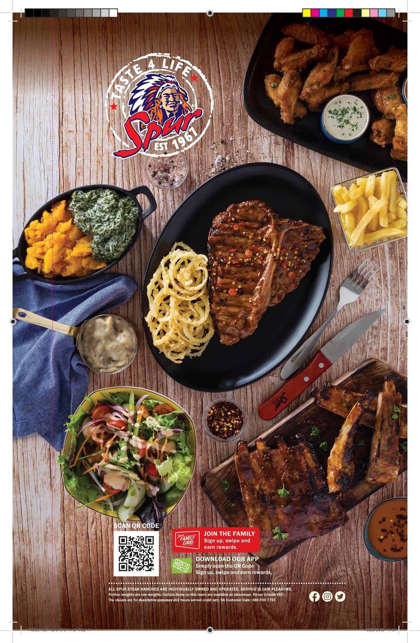 Menu de Cherokee Spur