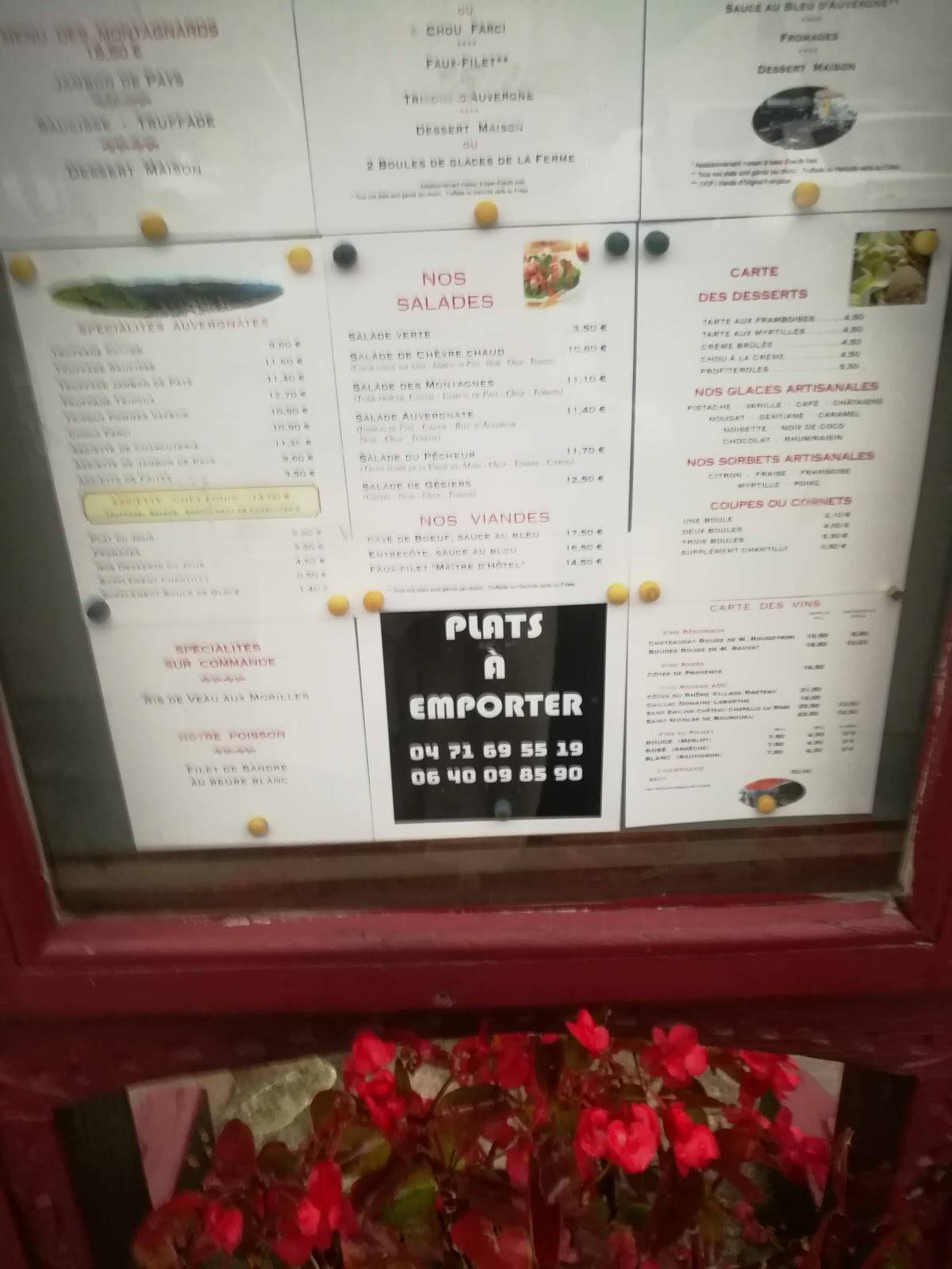 Menu de Chez Louis