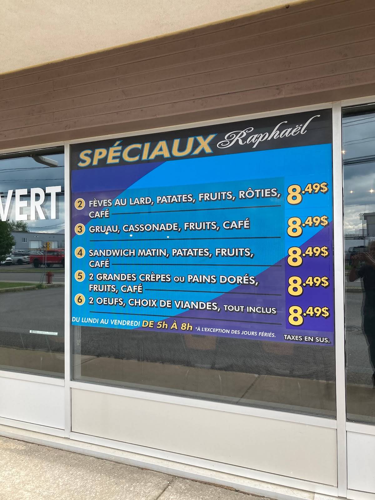 Menu de Chez Raphael