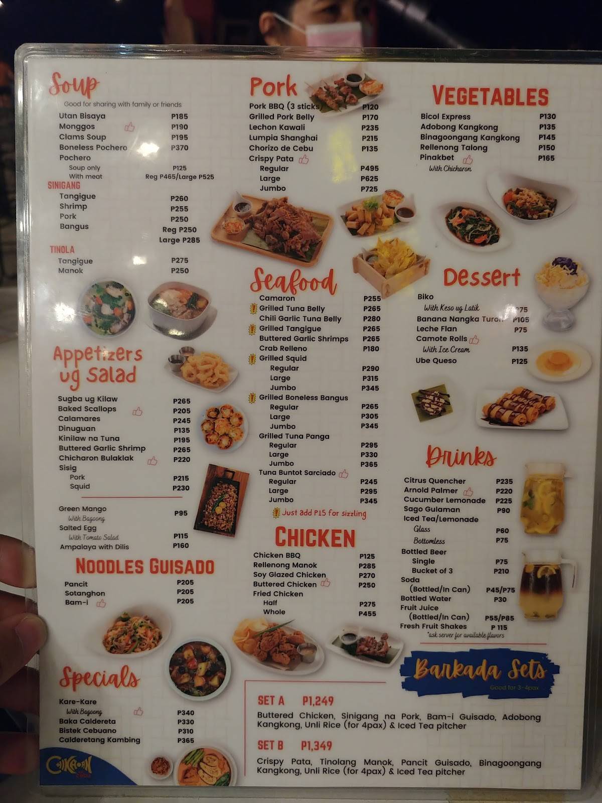 Menu At Chikaan Il Corso Restaurant, Cebu City