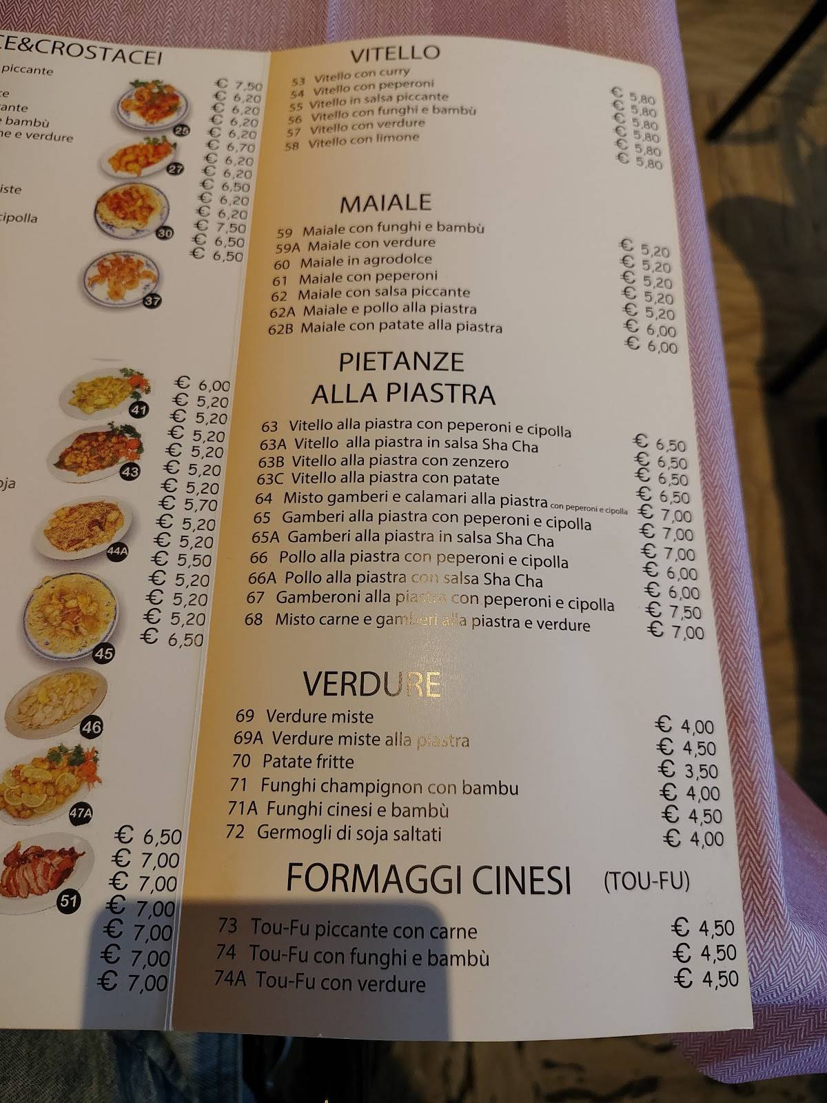 Menu di Chinatown 