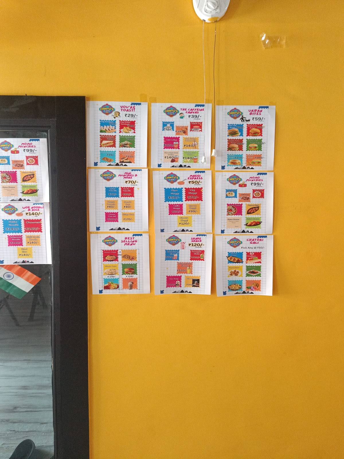 Chintu's Cafe menu