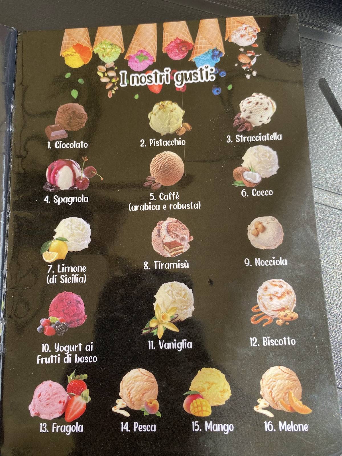 Menu di Bar Falcone 
