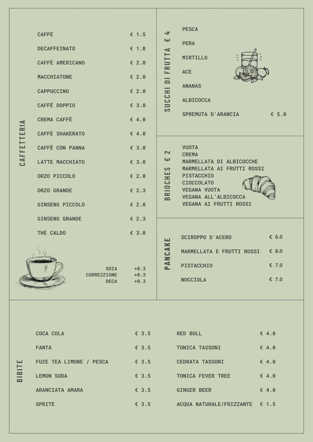 Menu di Conca d'Oro Lido 