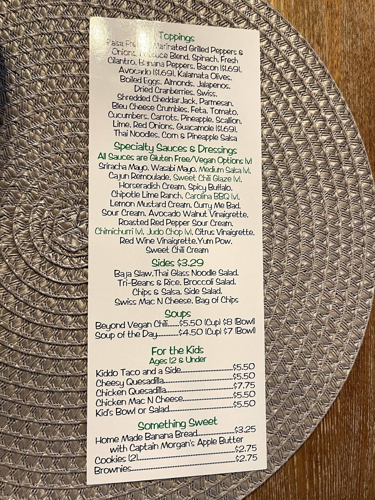 Menu at Chive restaurant, Vero Beach, 390 21st St 104