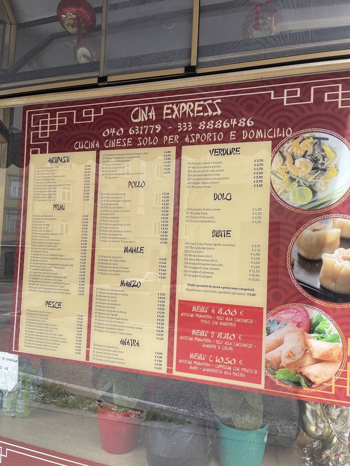 Menu di Cina Express Trieste 