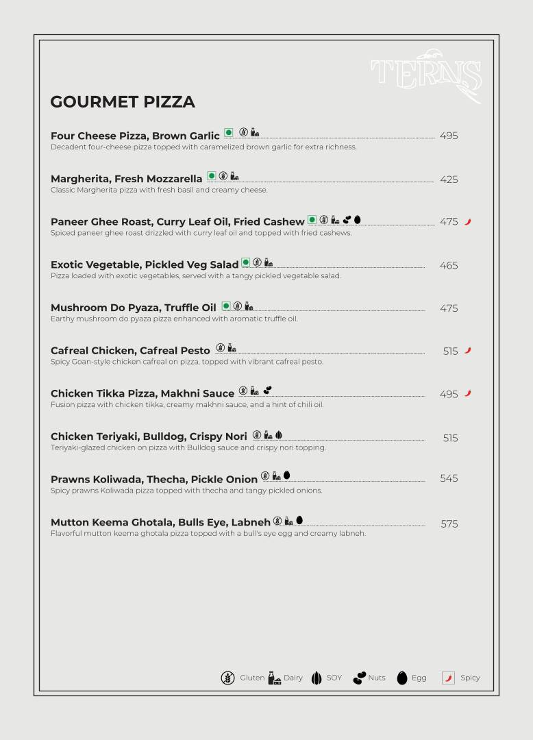 Terns menu
