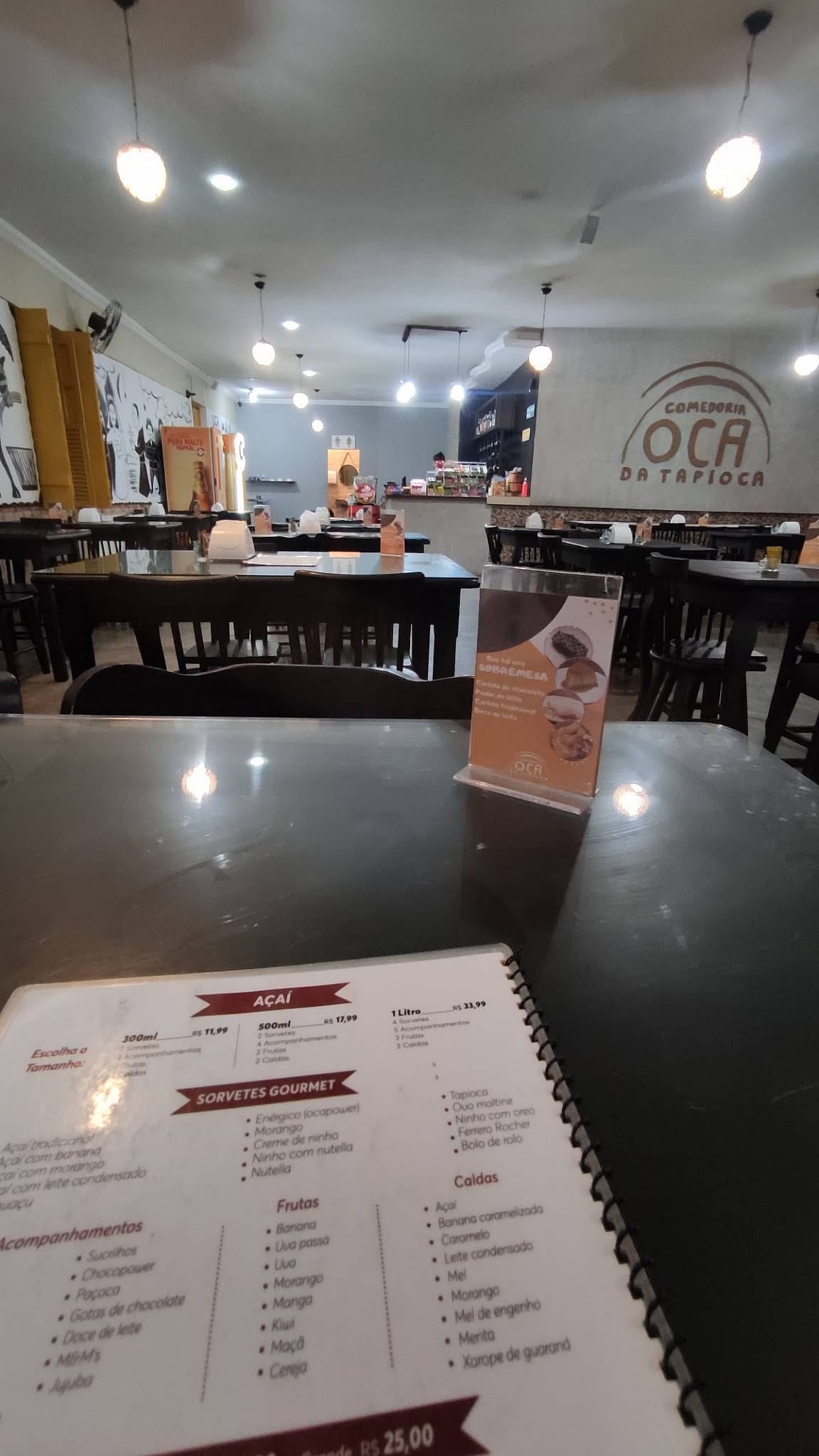 Comedoria Oca da tapioca cardápio