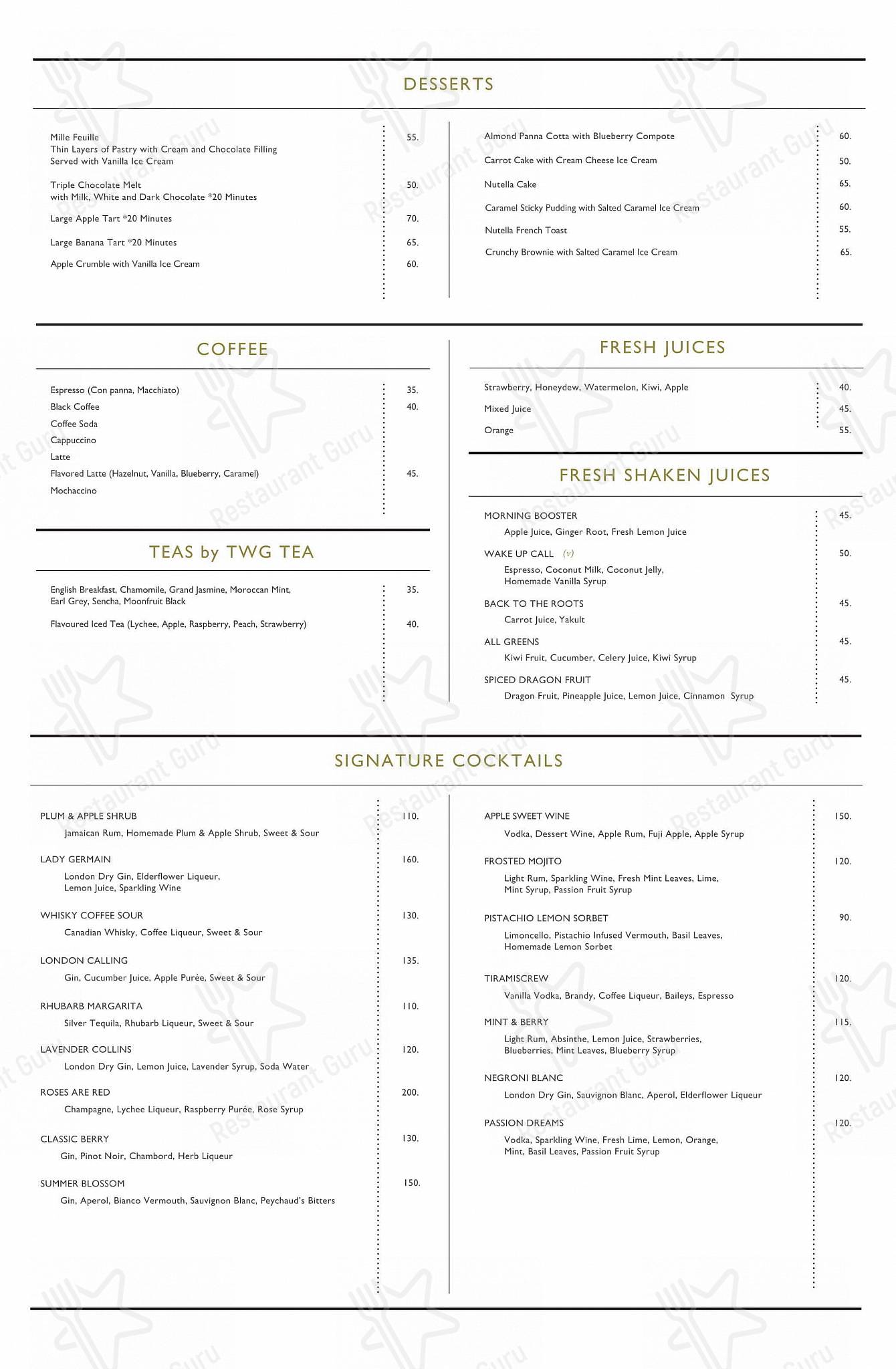 CORK&SCREW Plaza Indonesia menu