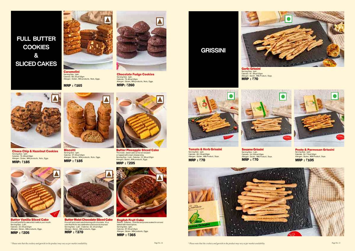 Cremeux - Margao menu