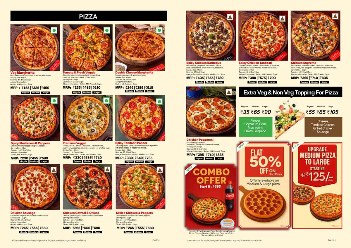 Cremeux - Margao menu