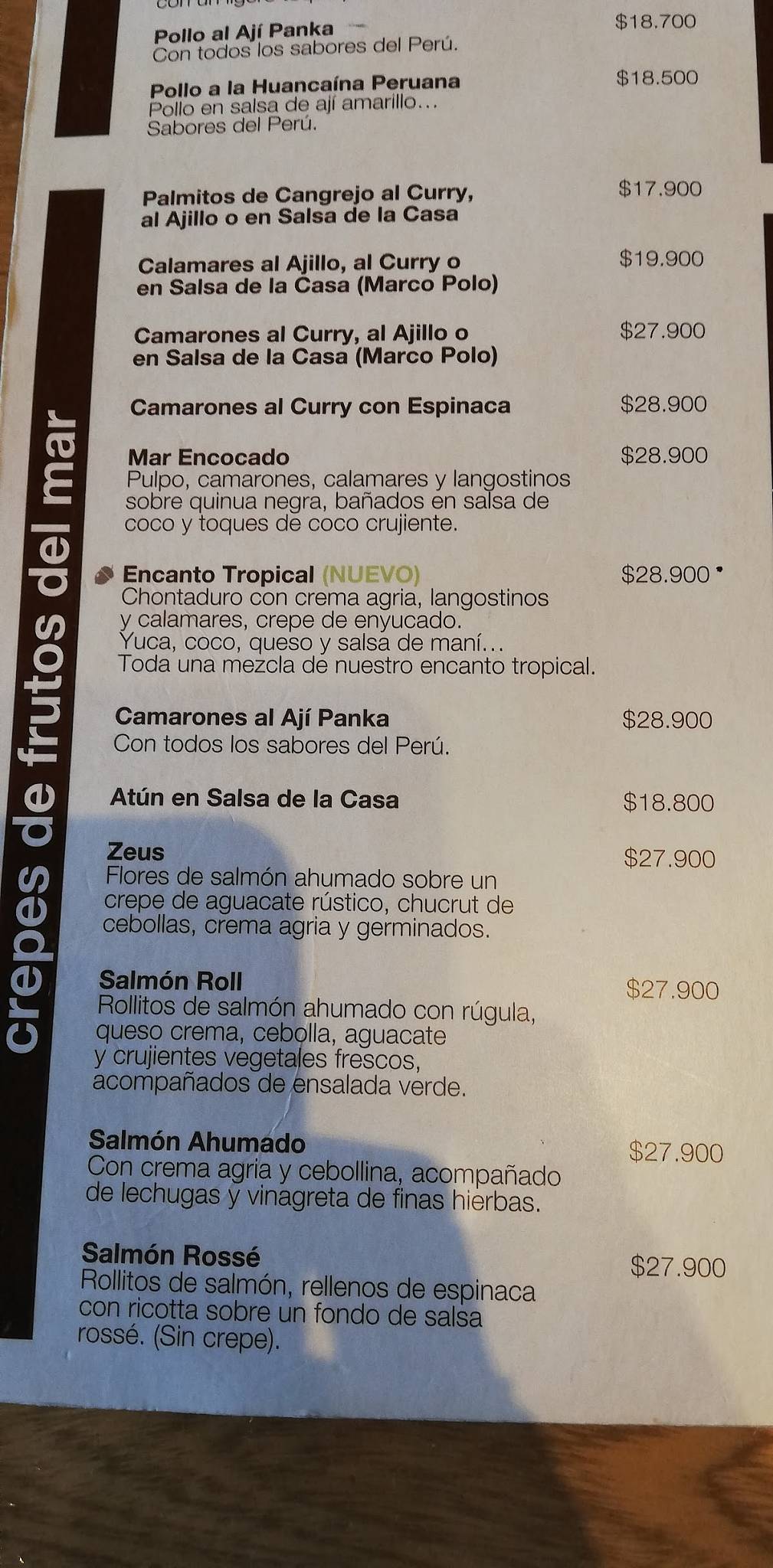Carta del restaurante Crepes & Waffles Gran Estación II, Bogotá, Ac. 24
