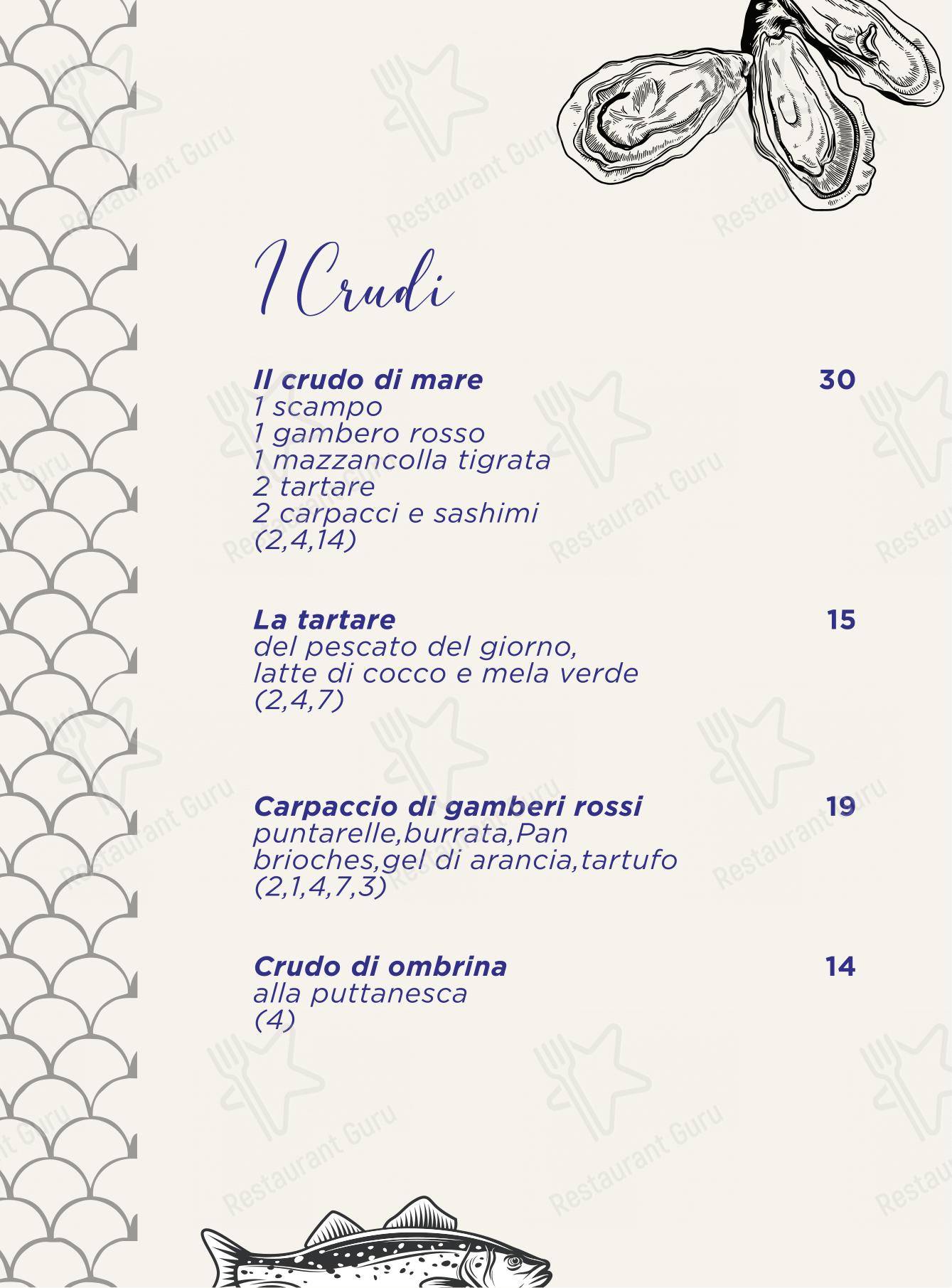 Cris Fish - Bistrot in Frascati - Menu