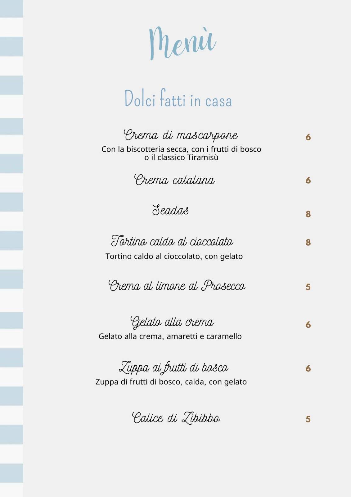 Menu di Ristorante Crostini e Vini 