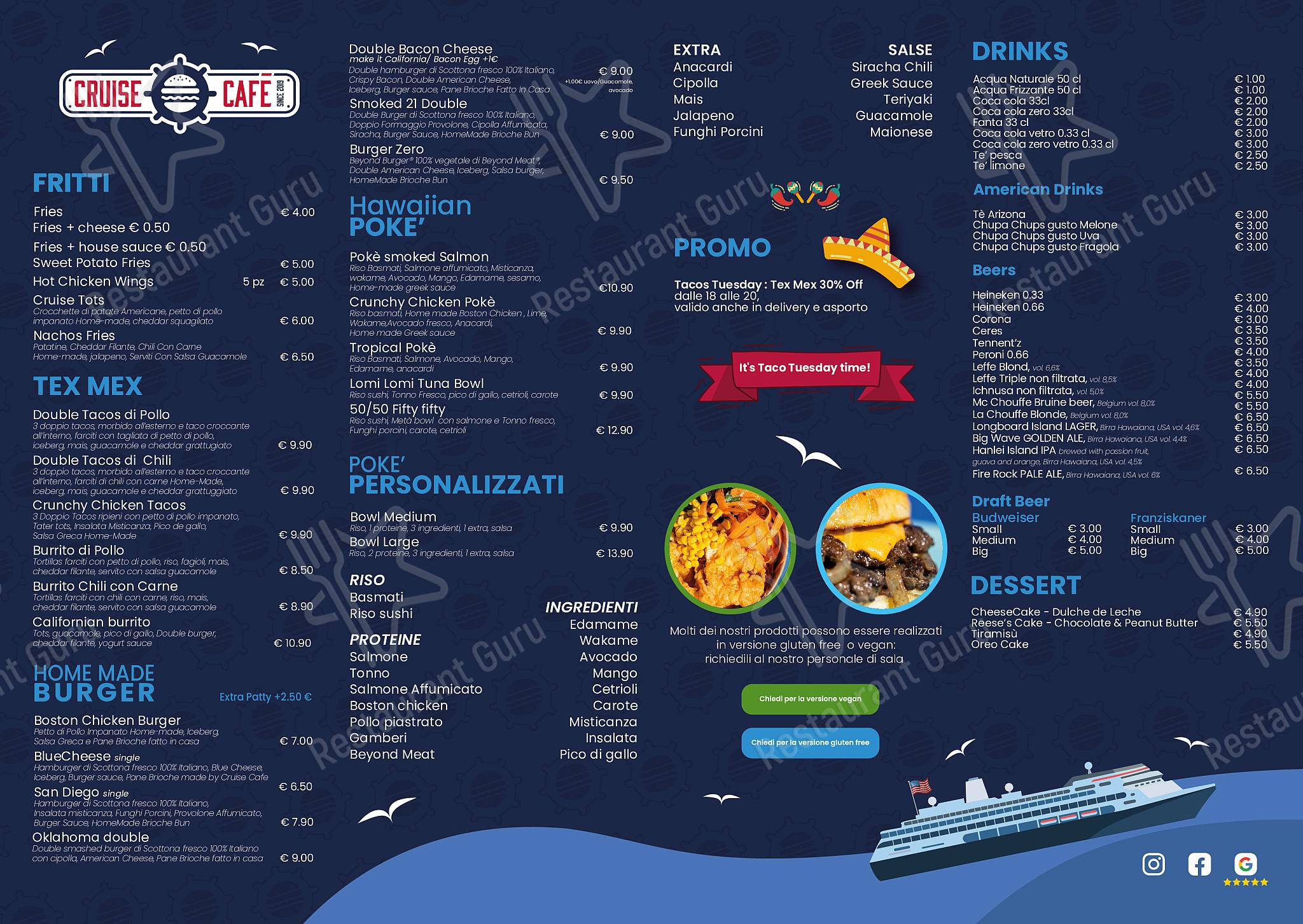 Menu di Cruise Café 
