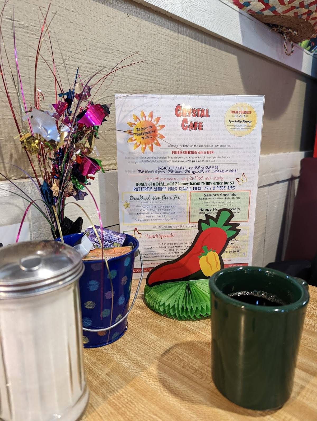 Menu at Crystal Cafe & Grill, Crystal