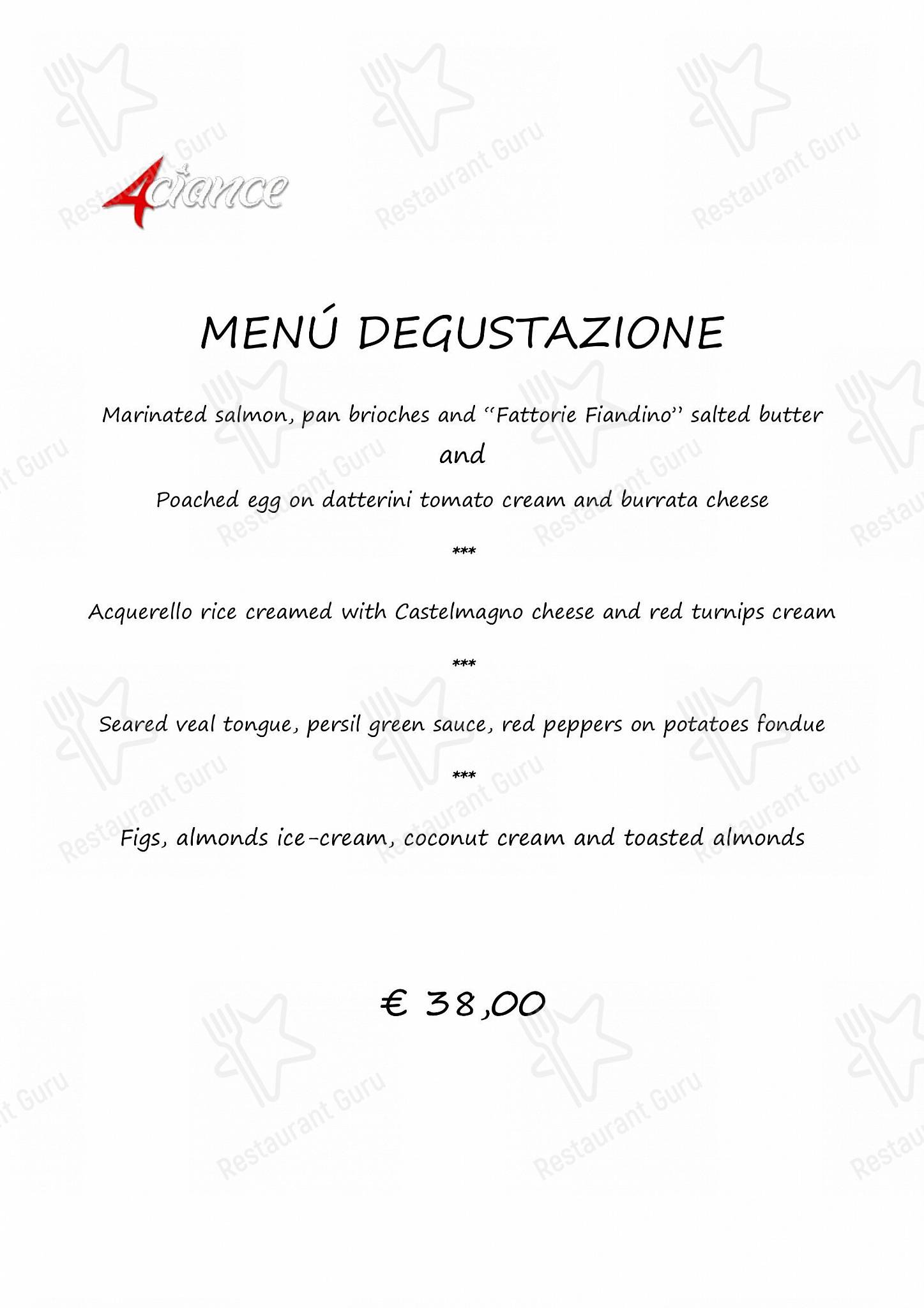 4 Ciance in Cuneo - Breakfast Menu