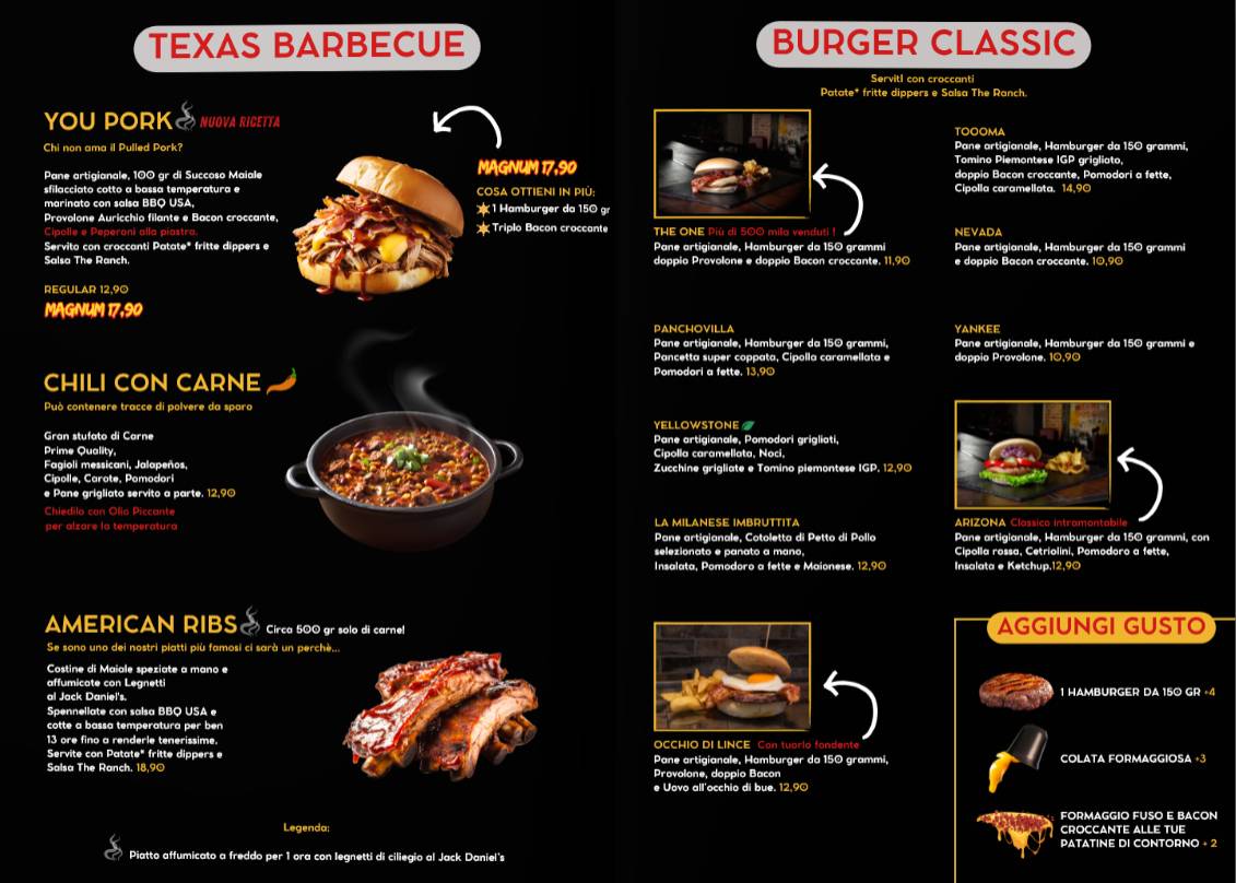 Menu di The Ranch Cuneo 
