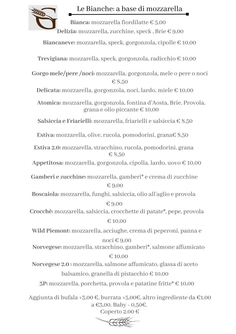 Menu di Pizzeria Da Gigi 