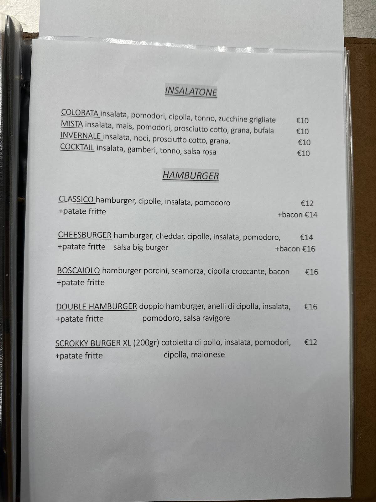 Menu di Da Vale Birreria Paninoteca 