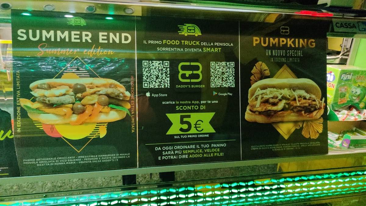 Menu di Daddy's Burger Food Truck (il panino dal 1983) 