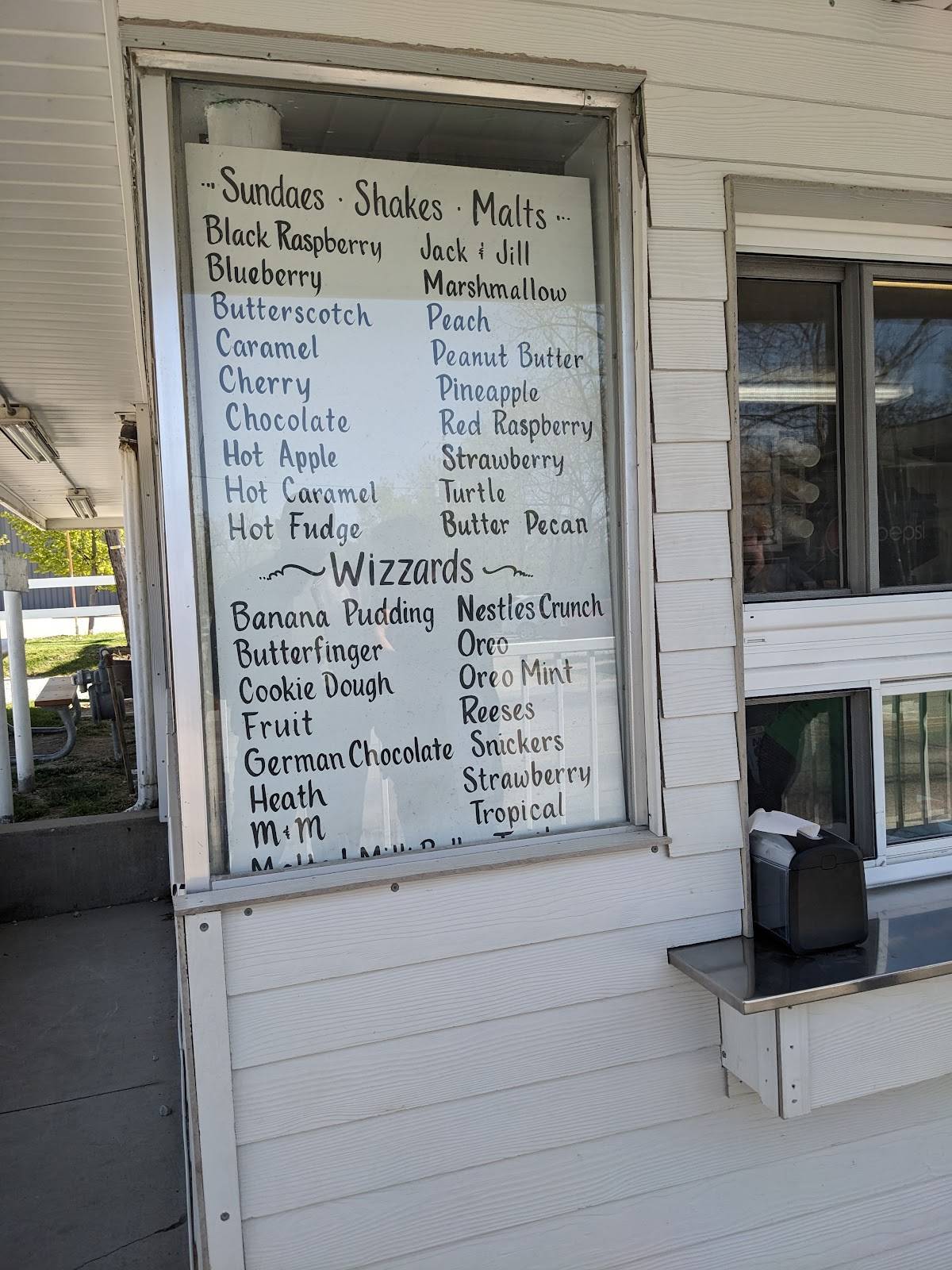 Menu at Dairy Bar, Fairfield