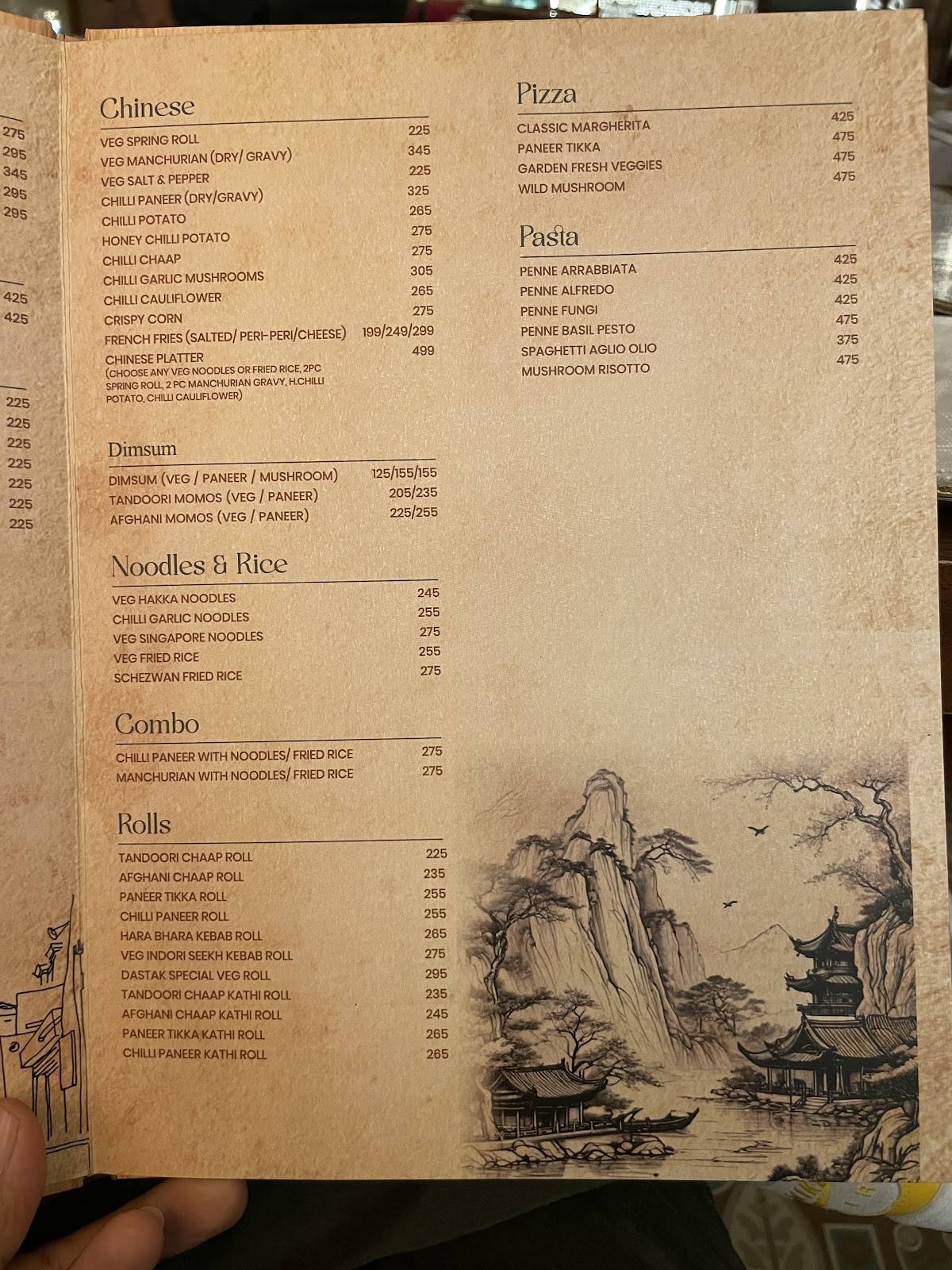 Dastak menu