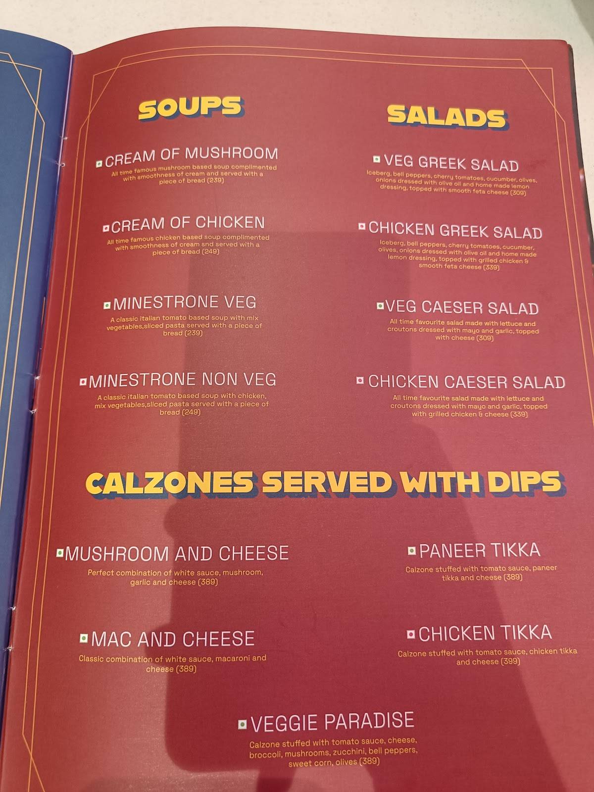 Paparizza - Pizzeria & Bar menu